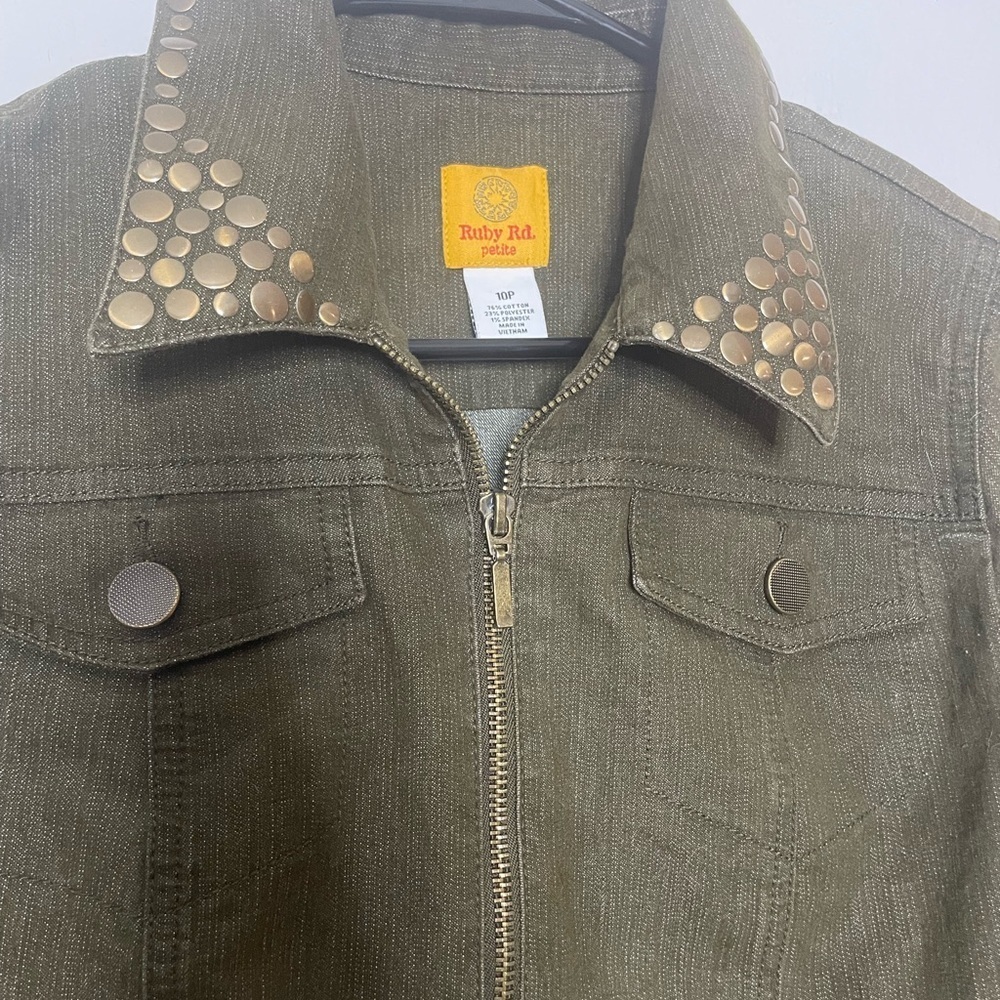 Ruby Rd. Olive Jean Jacket with Studs - Picture 5 of 9